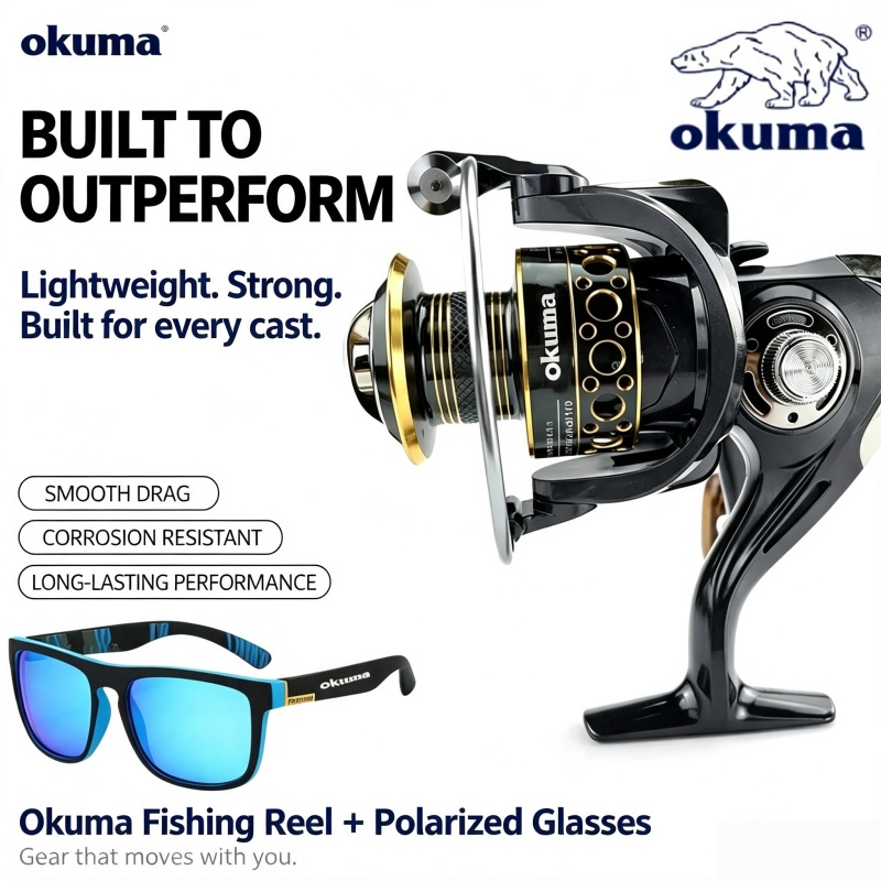 Fishing Boat Steering Wheel - OKUMA-รอกตกปลาแบบสปินนิ่ง, รอกตกปลาโลหะน้ำหนักเบาพิเศษ, อุปกรณ์ตกปลา, รอกตกปลา, แรงเบรกสูงสุด 18