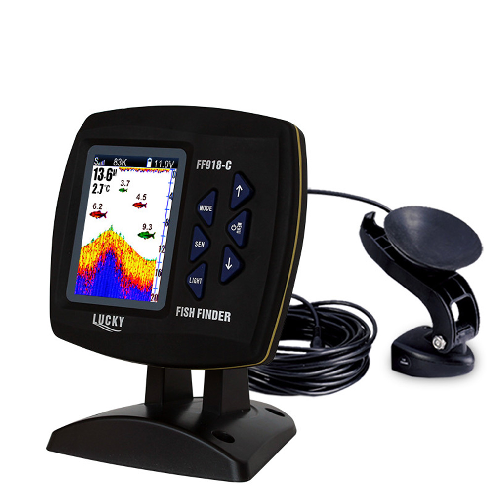 หน้าจอสี FF918-C100DS แบบมีสาย - Fishing Boat Depth Finder บทวิจารณ์และราคา